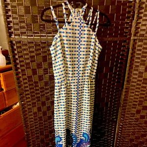 Authentic 1960s Retro Mod Maxi Dress Vintage